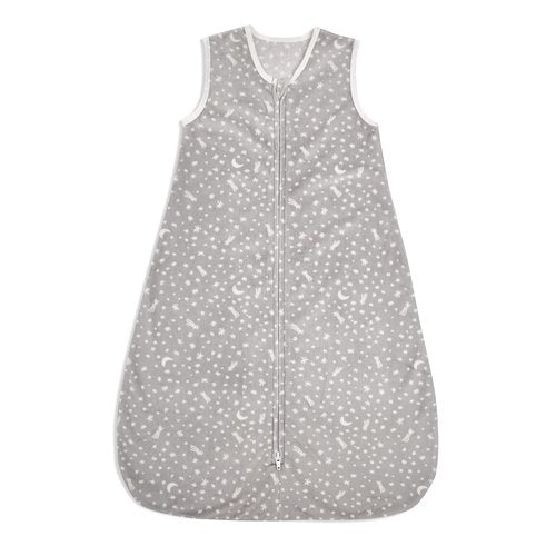 aden + anais Essentials Easy Sleeping Bag, 100% Polyester Snuggly Velboa, Wearable Baby Blanket, TOG 1.5, Medium, 6-18 Months, Winter Sky