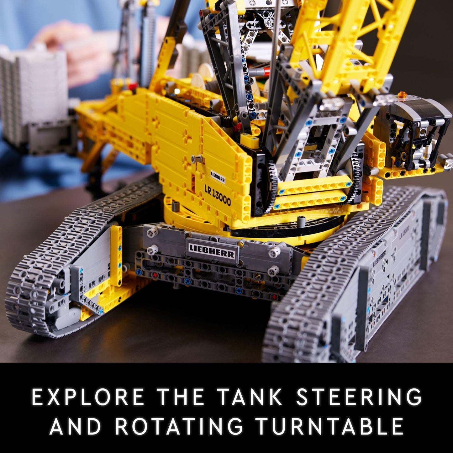 LEGO Technic Liebherr Crawler Crane LR 13000 Model Kit - Bedroom or Office Decor for Adults, Ages 18+ - Building Blocks for Adults to Display - Gift Ideas - 42146