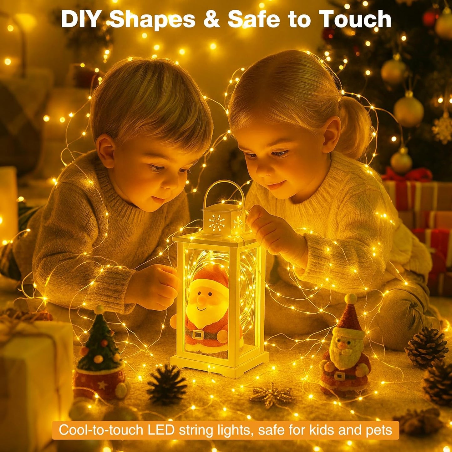 Skiennix 16FT LED Fairy Lights - Battery Operated with Timer & 8 Modes | Warm White Mini String Lights for Holiday Decor