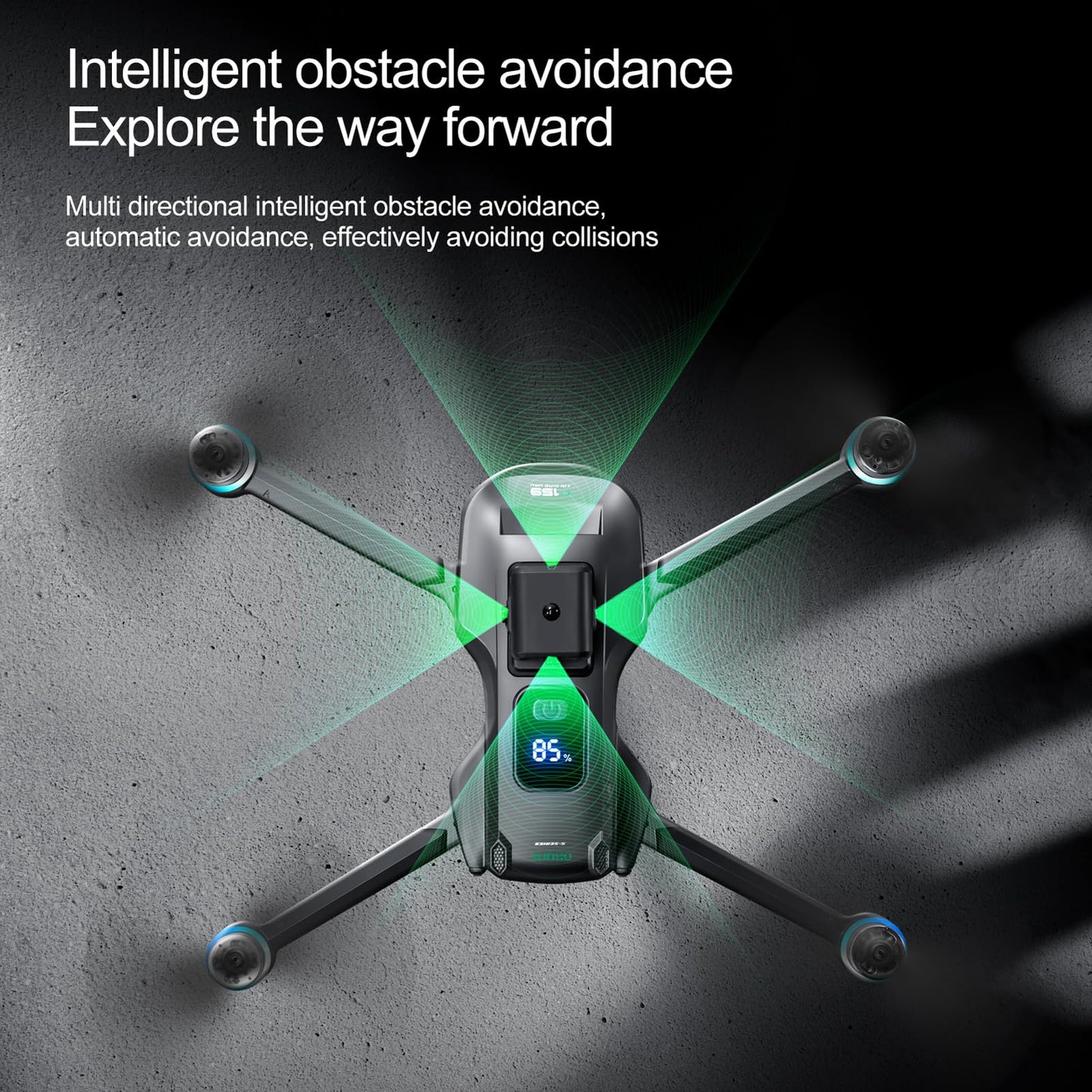 Dodoore GPS Drone with 8K UHD EIS Camera for Adults, 5G WiFi FPV RC Quadcopter with Brushless Motors, Optical Flow Positioning, Obstacle Avoidance, Auto Return, Follow Me, 2 Batteries (Black)