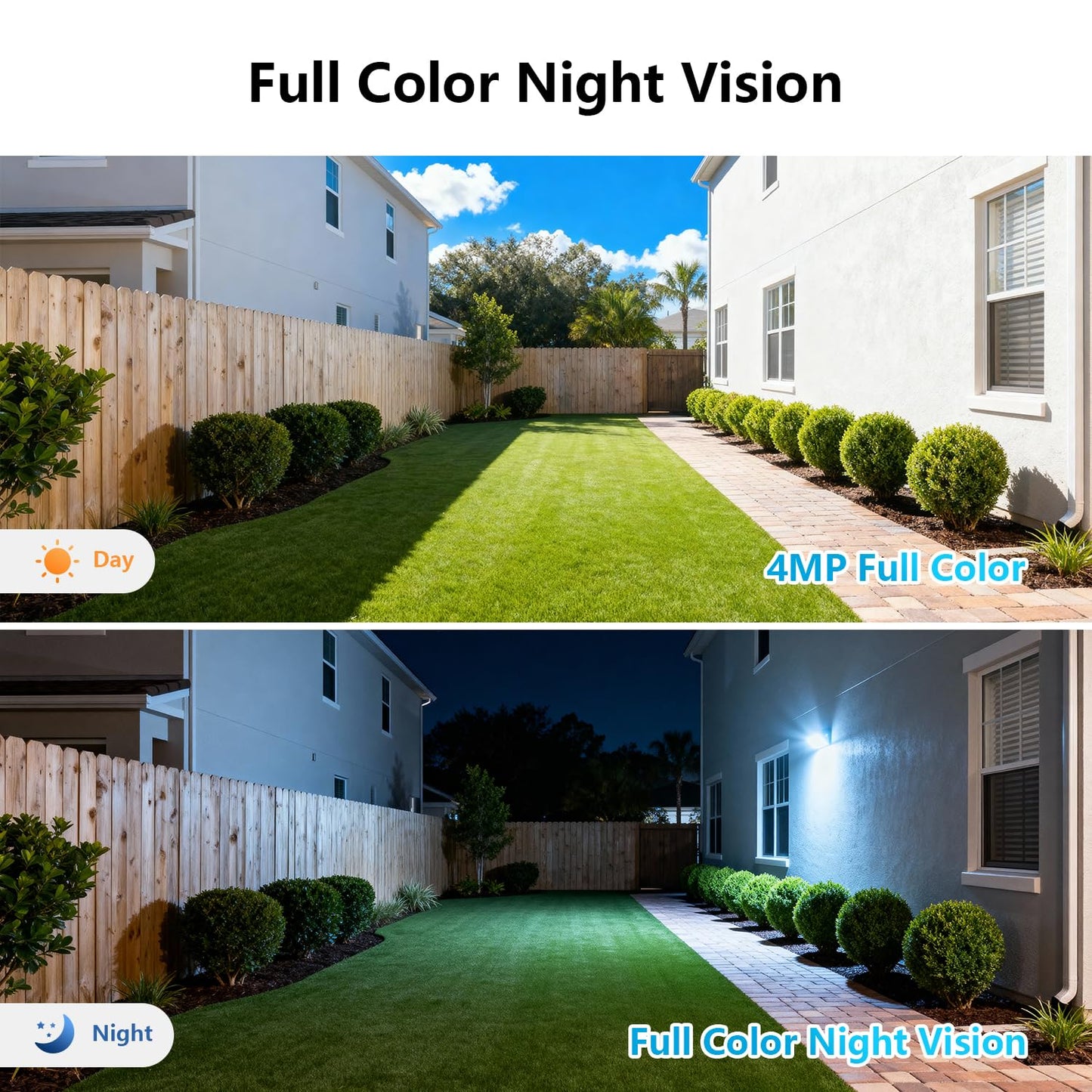 Anakk 4MP Solar Security Cameras Wireless Outdoor, 355° Pan Tilt Motion Detection,Color Night Vision, 5GHz/2.4GHz WiFi, IP65, 4-Cam Kit with 64GB Local Storage, No Monthly Fee Camera for Home Security