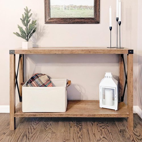 CHICVITA Storage Baskets - Modern Beige Closet Organizers | 2-Pack, 16.75" L x 11" W x 9.75" H