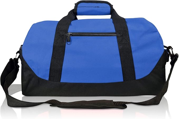 DALIX 18" Two Tone Duffle Bag Medium Black Red Blue Gold Pink Purple Gray