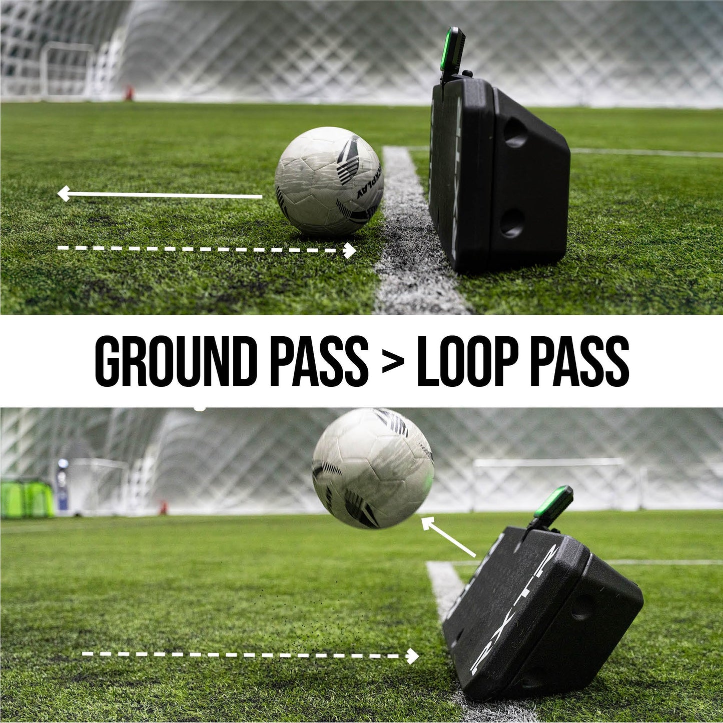 RXTR PRO Coach Soccer Training System - Smart Reaction Light & Soccer Rebound Board with Real-Time Scoring, 17 Pre-Programmed Drills, App-Free Training for All Skill Levels