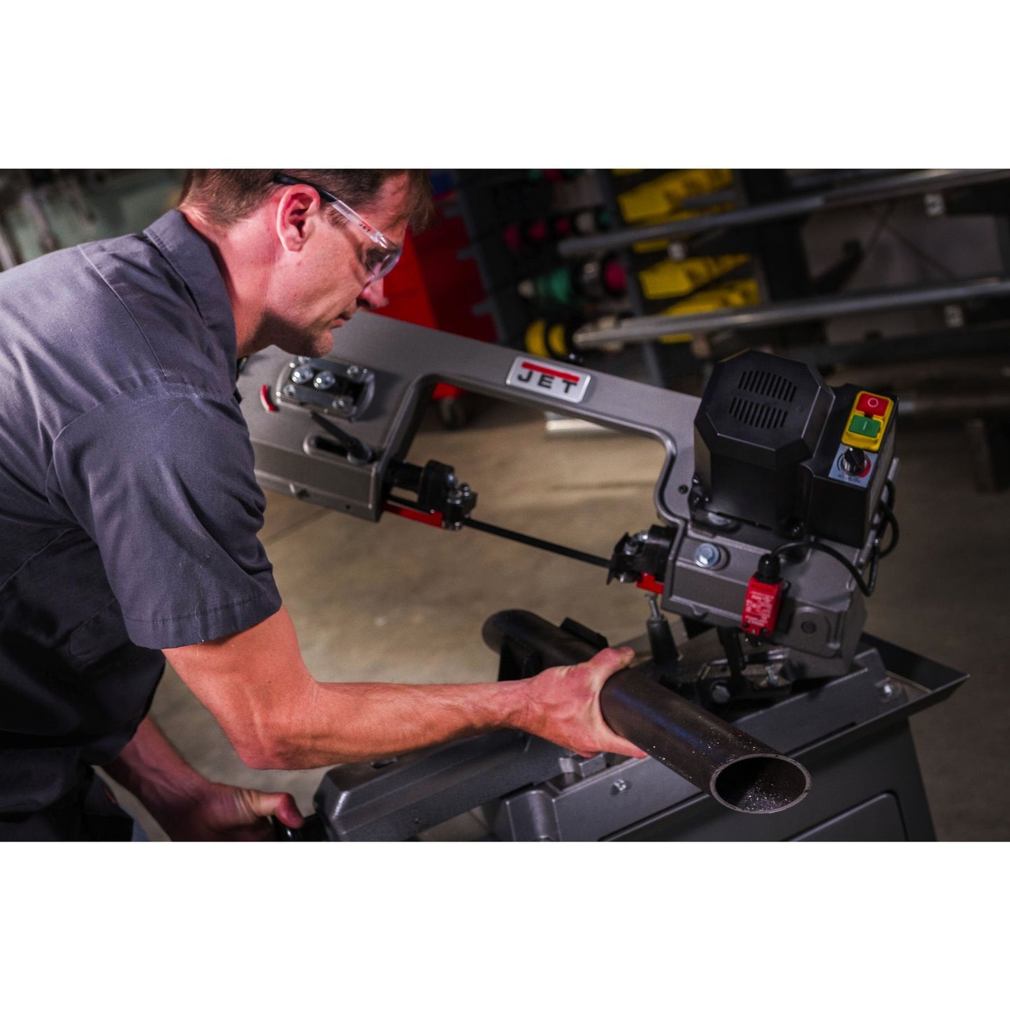JET 5" x 6" Mitering Variable-Speed Horizontal Bandsaw, 1/2 HP, 115V 1Ph (HBS-56MVS)