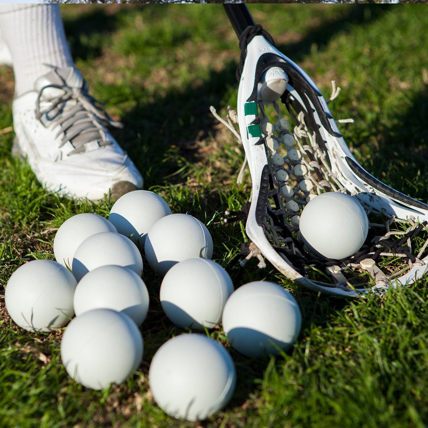 Champion Sports Practice Sponge Lacrosse Balls: Soft Touch for Professional, College & Grade School Indoor Training & Practice - 12 Pack White