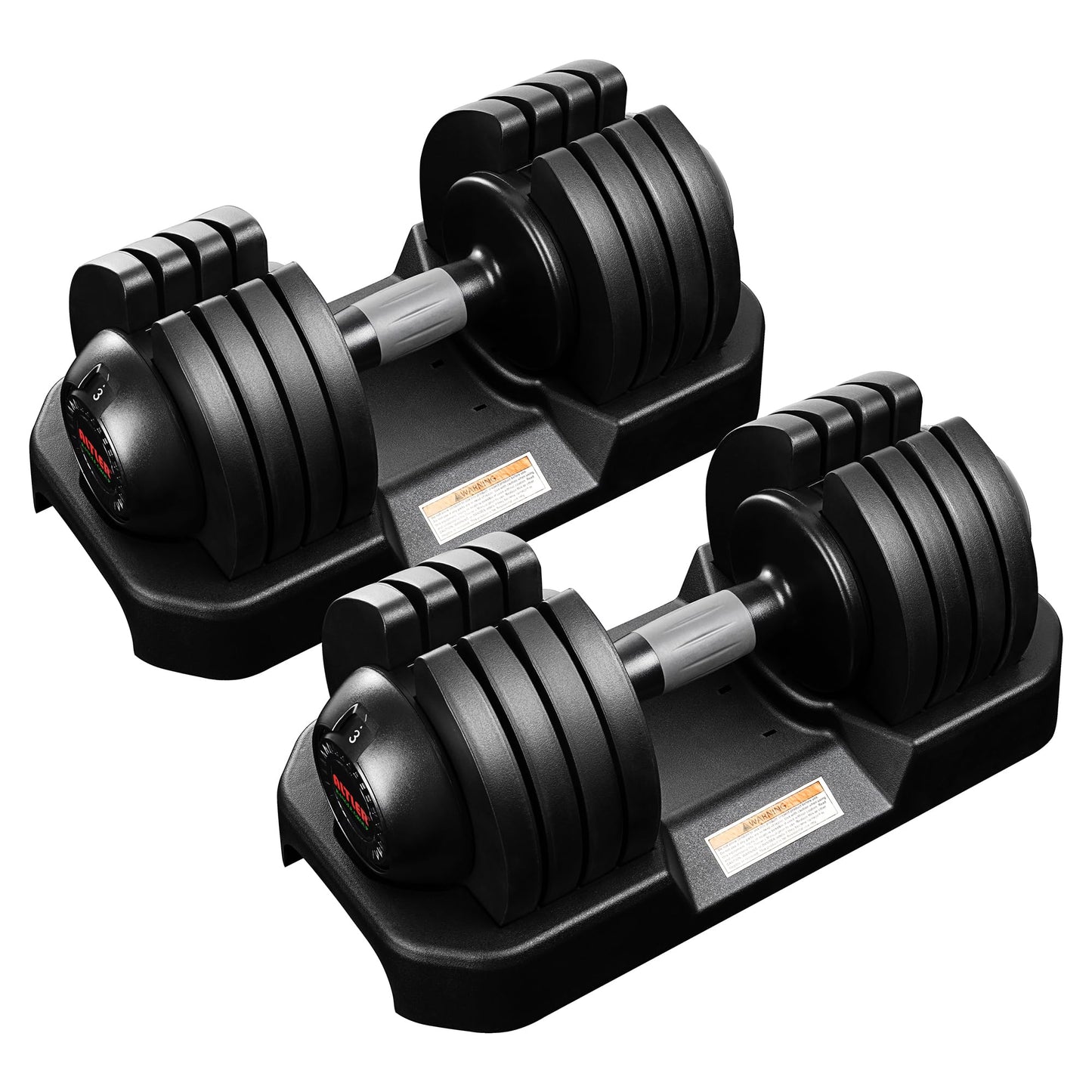 ALTLER 52LBS Pair Adjustable Dumbbells Set Premium Rubber Coated Dumbbell Set with Secure Locking Mechanism for Safe & Customizable Strength Training