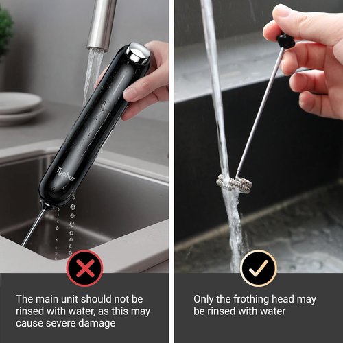 InstaWhisk Milk Frother - Rechargeable Electric Drink Mixer with Variable Speed & Detachable Whisk | Perfect for Lattes, Cappuccinos, Matcha, Almond Milk, Protein