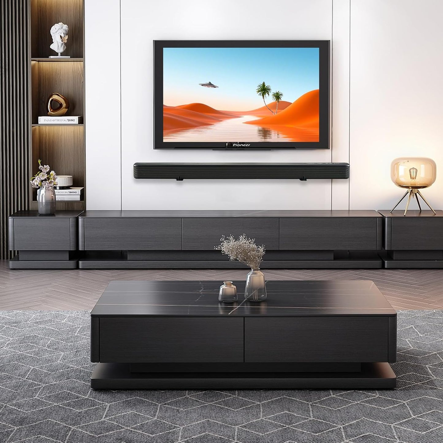 STORAGBT S100F Soundbar Wall Mount for Sony Surround Soundbar, Including a Glow in The Dark Remote Control Cover