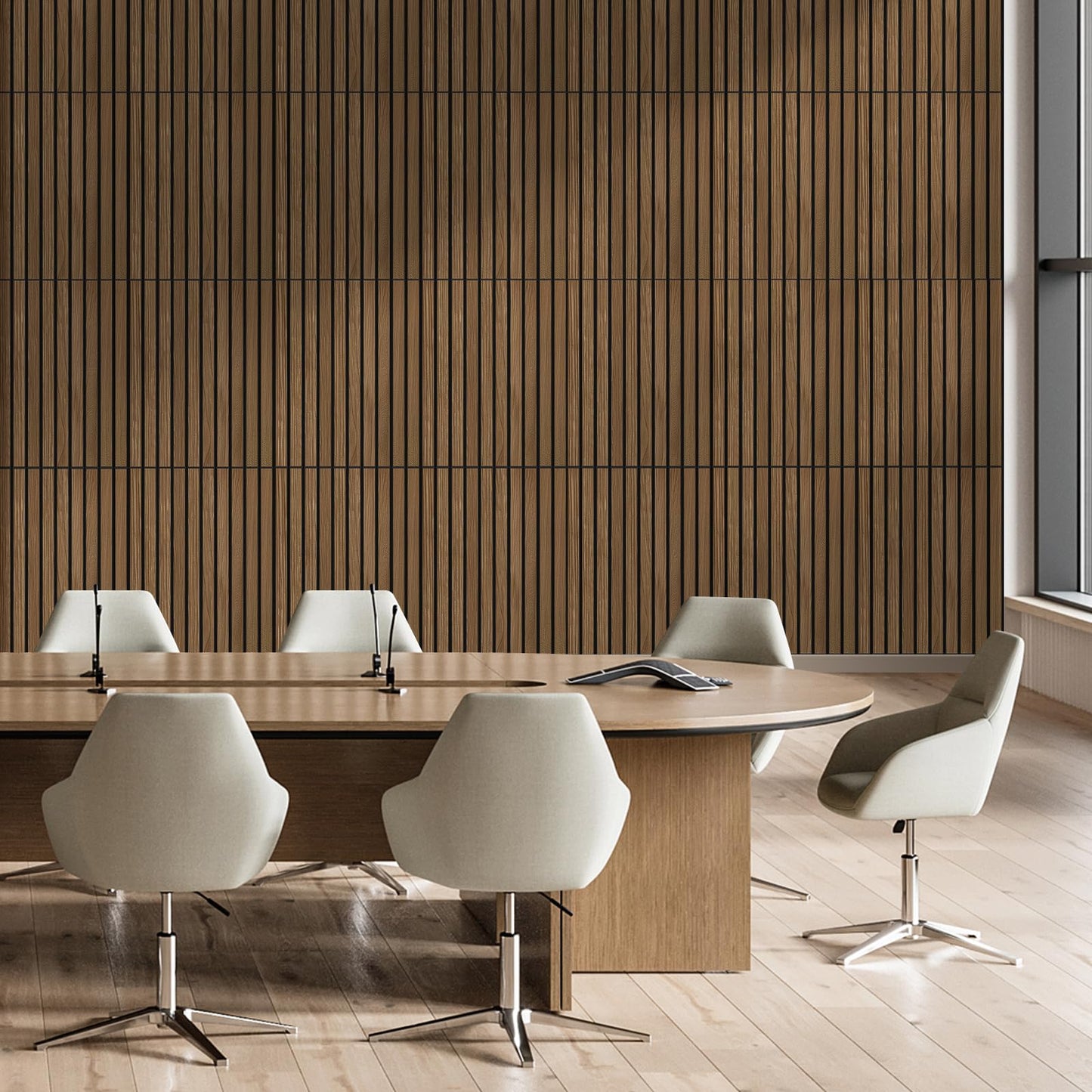 Acoustic Wall Panels 24 Pack, Covers 32 Sq Ft - 16"x12"x0.4" Self-Adhesive Walnut Soundproof Panels for Home Studio & Professional Office