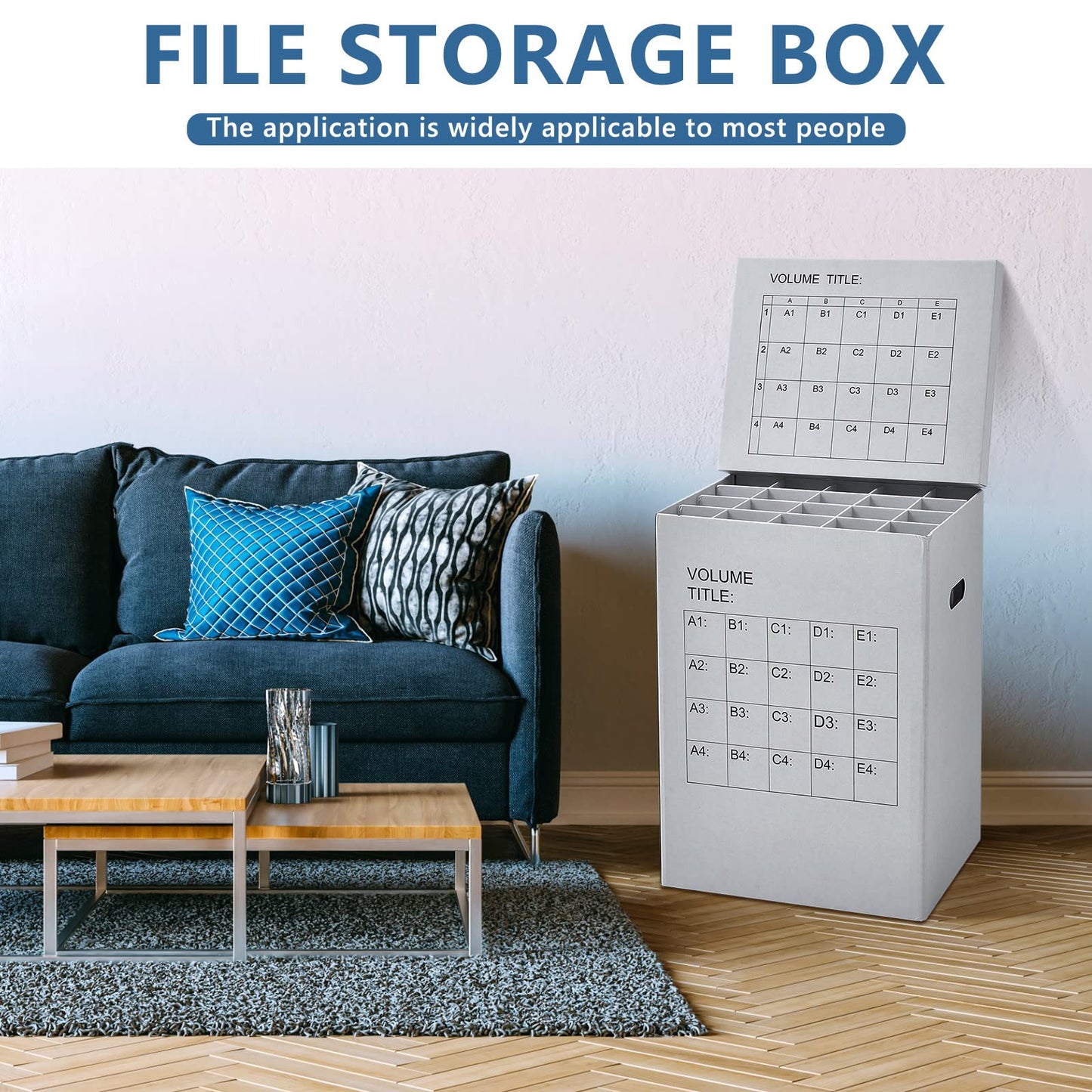PerKoop 2 Pack Blueprint Holder Storage Organizer for Storing Poster Anchor Charts 40 Slots 25 x 17.7 x 14.2 Inch Blueprint Roll File Holder for Architectural Map School Office Home Items