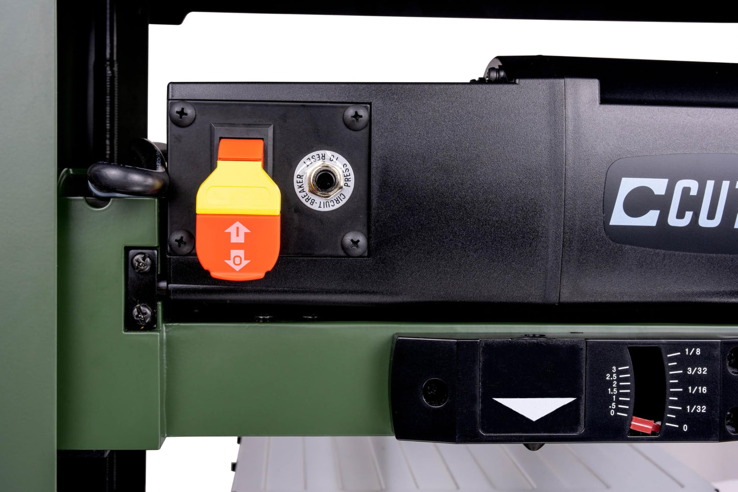 Cutech 40700H 12½-Inch Spiral Cutterhead Benchtop Planer with Tungsten Carbide Inserts, Snipe Minimizer, and Board Return Rollers (12-1/2-Inch Single Speed)