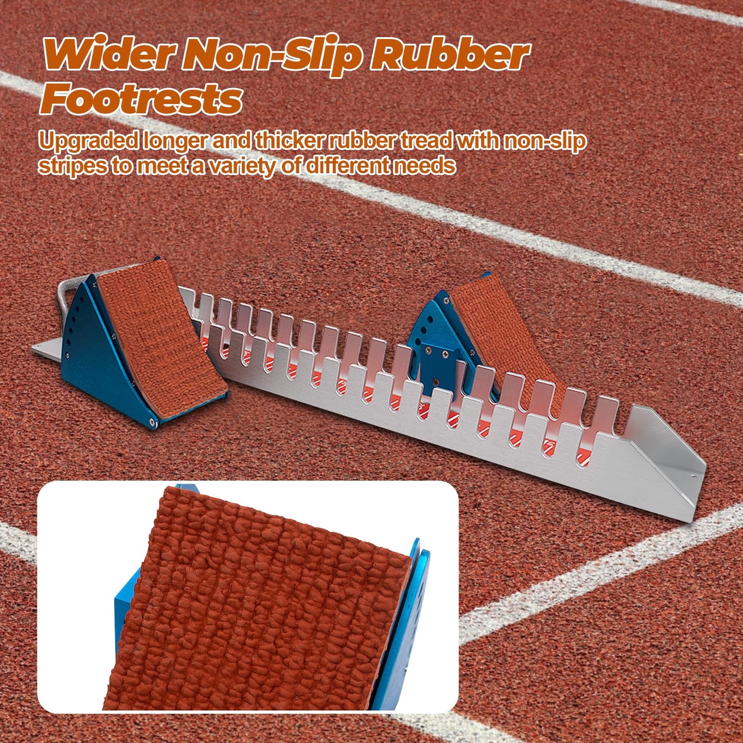 Vaolvpant 25in Starting Blocks with Premium Aircraft-Grade Aluminum 6 Angle Adjustable and Detachable Pedals Ideal for Running Enthusiasts Professional Track and Field Competitions