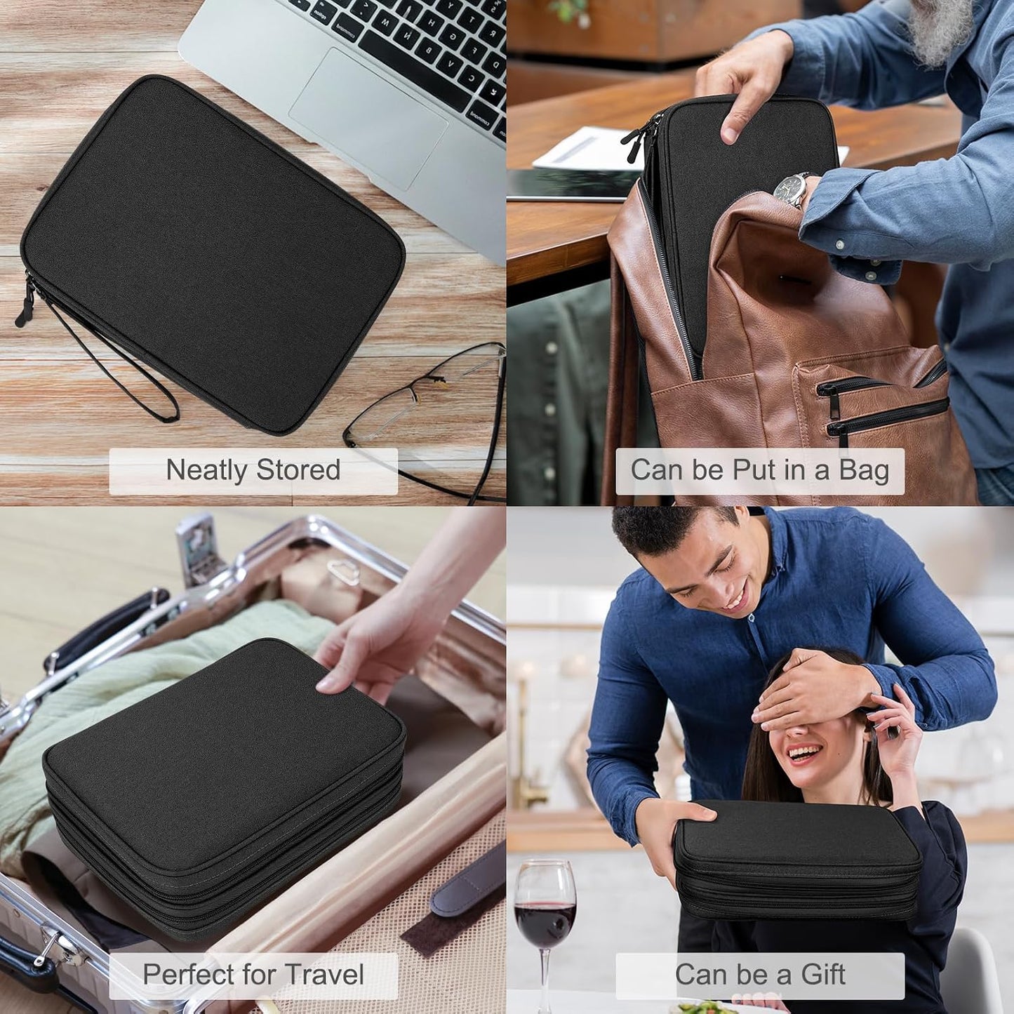FYY Electronic Organizer, Extra Large Travel Cable Organizer Bag Pouch Portable Waterproof Double Layers All-in-One
