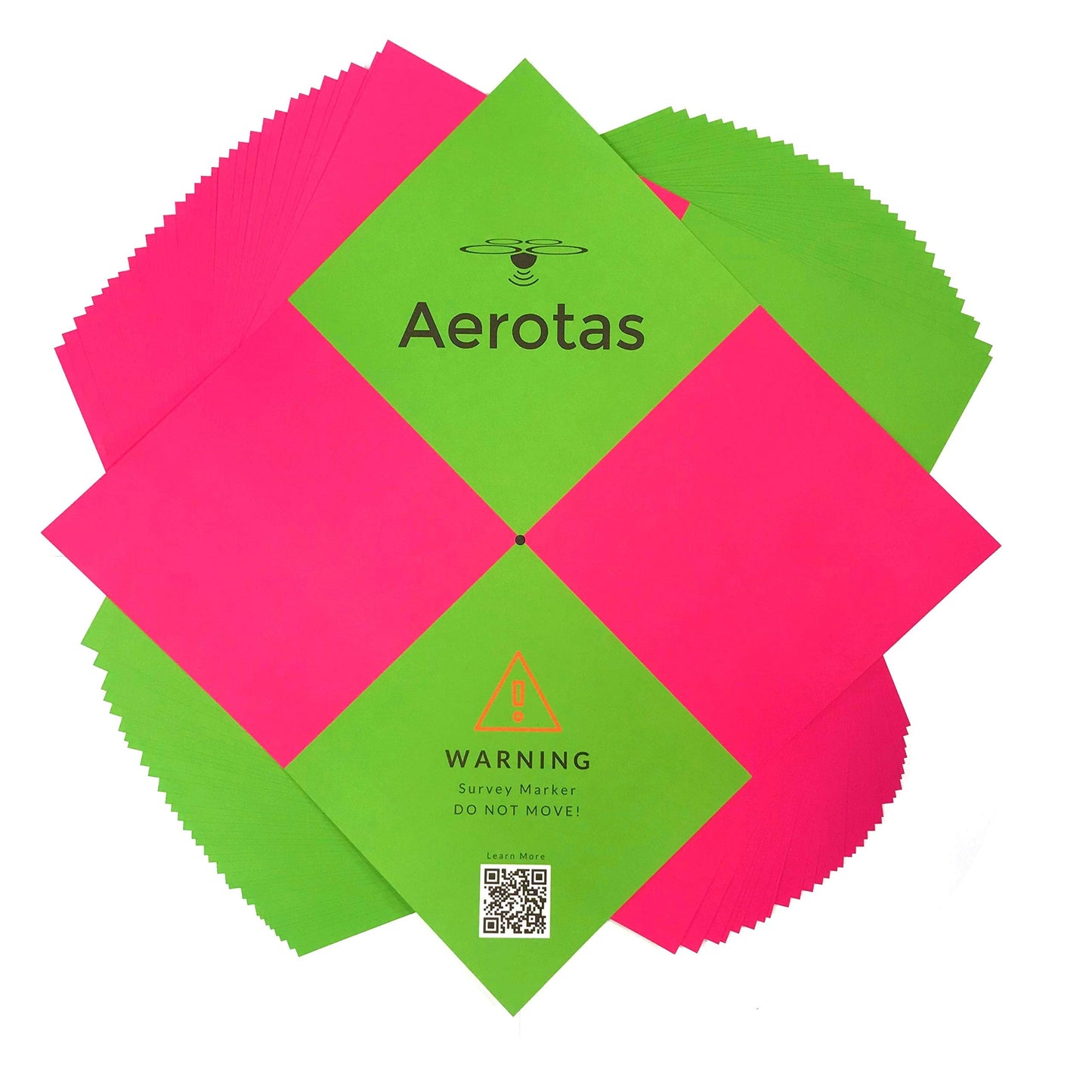 UAV Ground Control Points (GCPs)/Disposable Aerial Targets for Aerial Mapping & Drone Surveying (Pink & Green) (100 Pack)