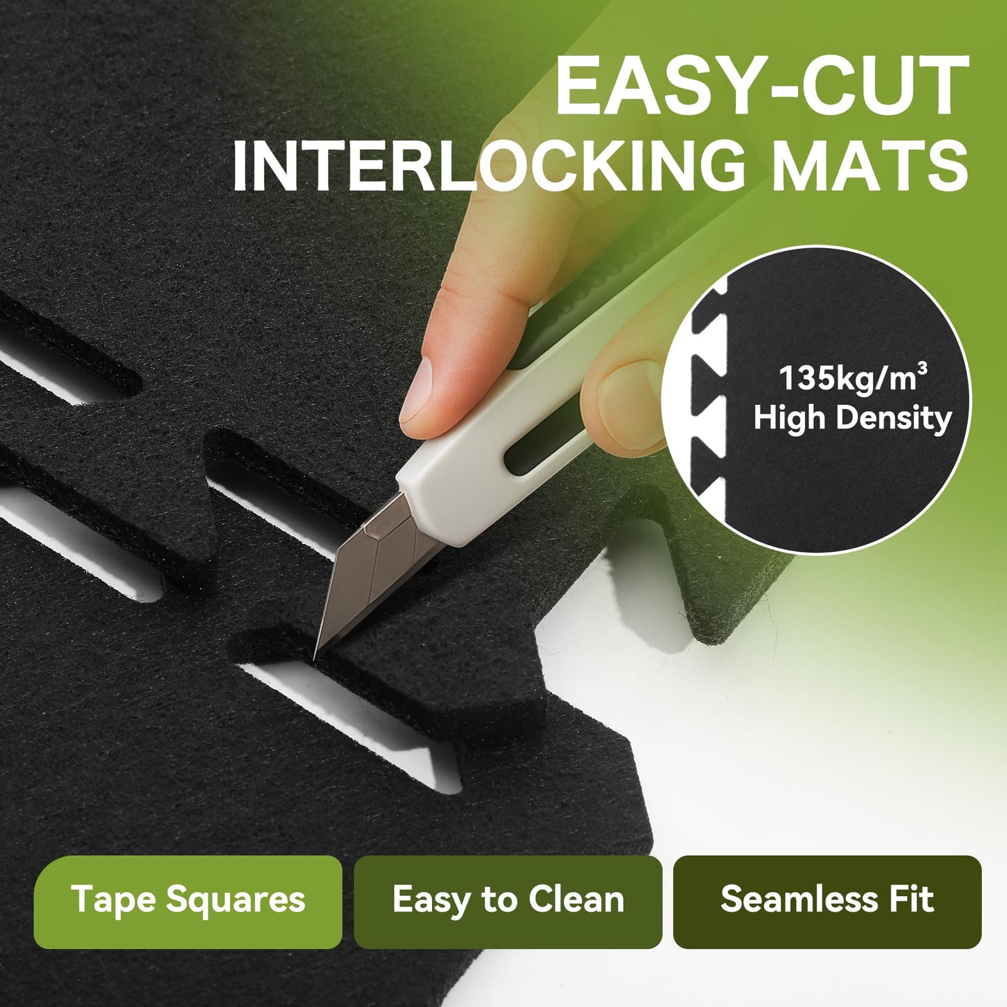 18 Pcs Sound Absorbing Interlocking Floor Mats Pads, 15.7" x 11.8" x 0.3" sound absorbing rug, Non-Slip Anti Vibration Sound Proof Puzzle Felt Padding, Piano Carpet Drum Rug for Music Studio