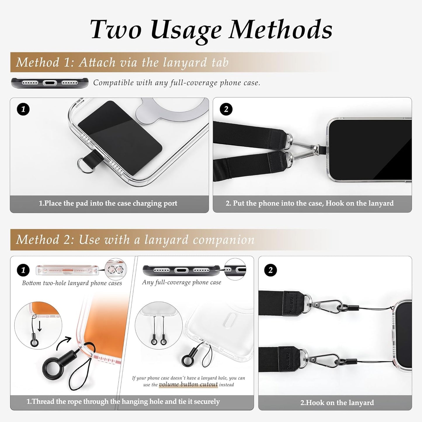 Adjustable Anti-Theft Phone Lanyard for Travel - Universal Crossbody Strap