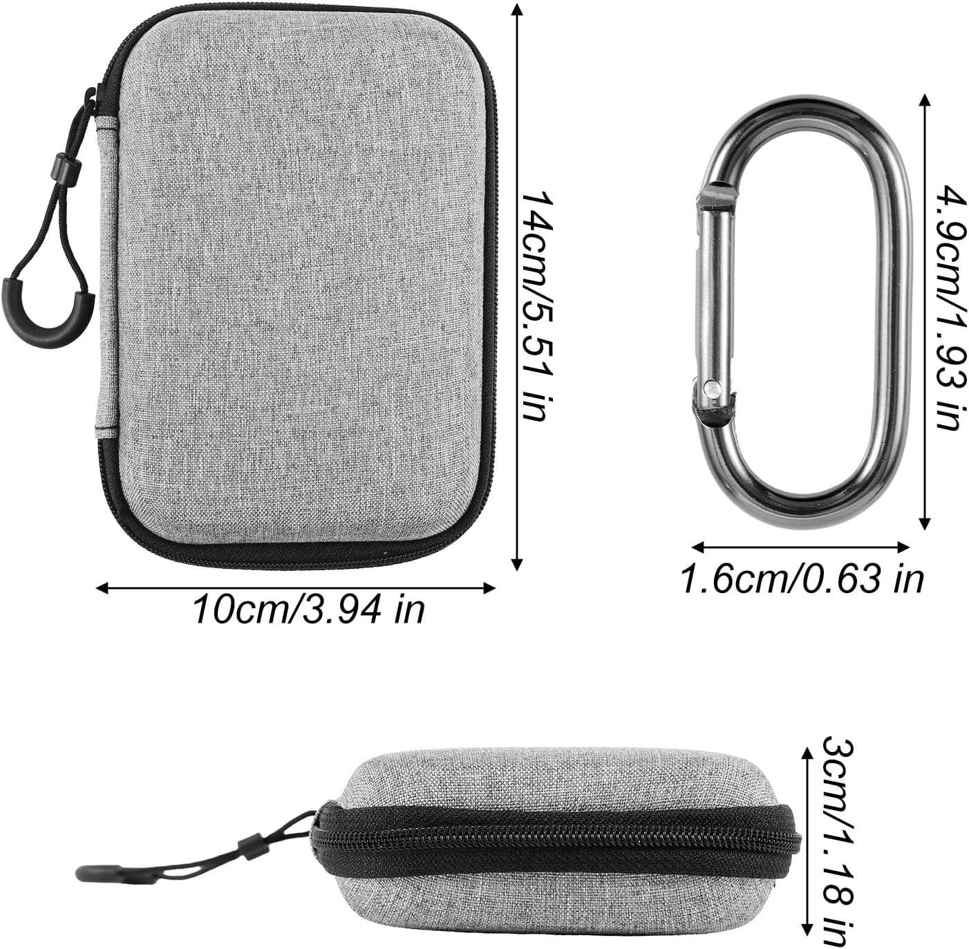 lasuroa Case Cover for PLAUD NotePin AI Voice Recorder, Soft EVA Voice Recorder Carrying Case Portable Protective Cover