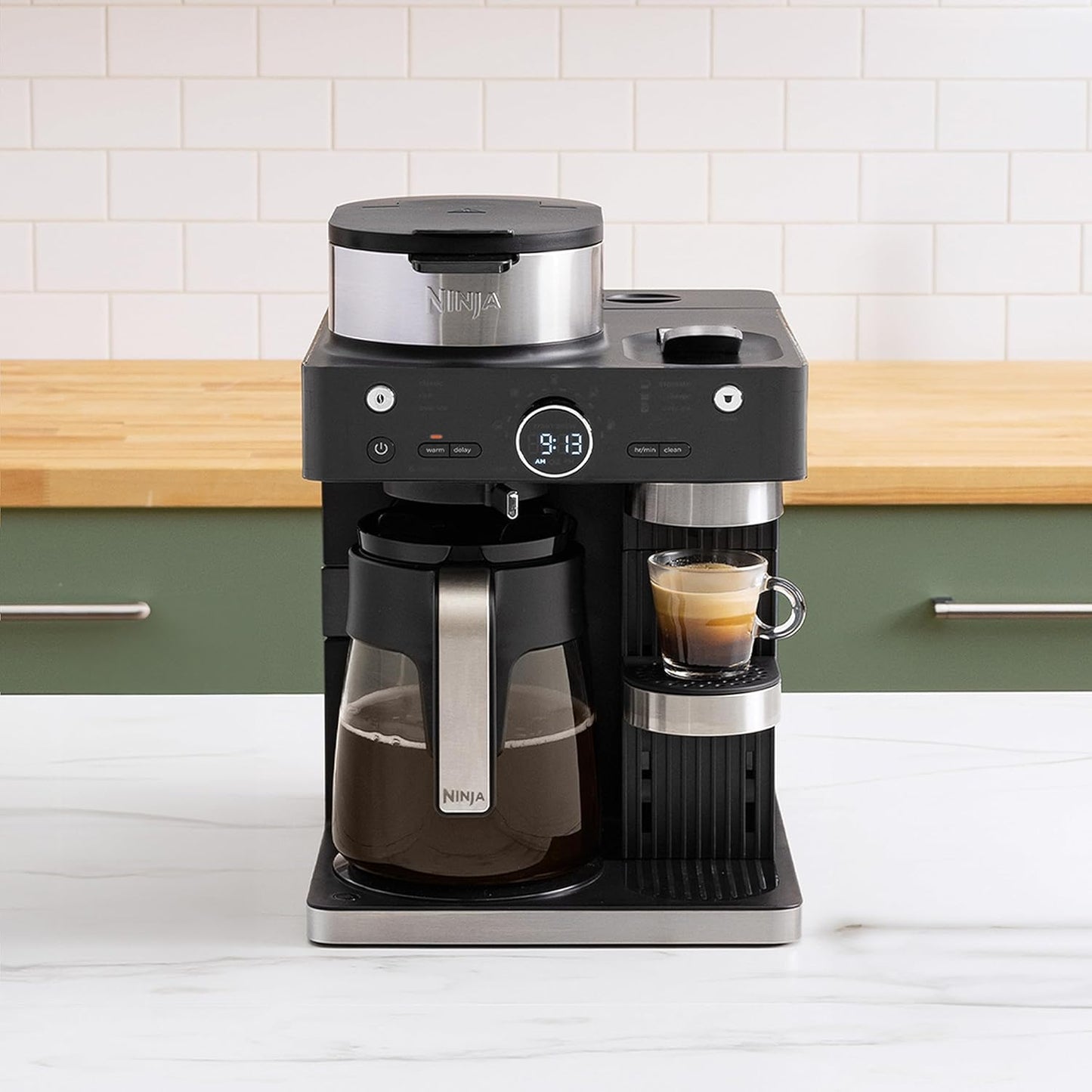 Ninja Espresso Maker - 3 Brew Styles, Single-Serve & Nespresso Compatible - Built-In Frother, Black