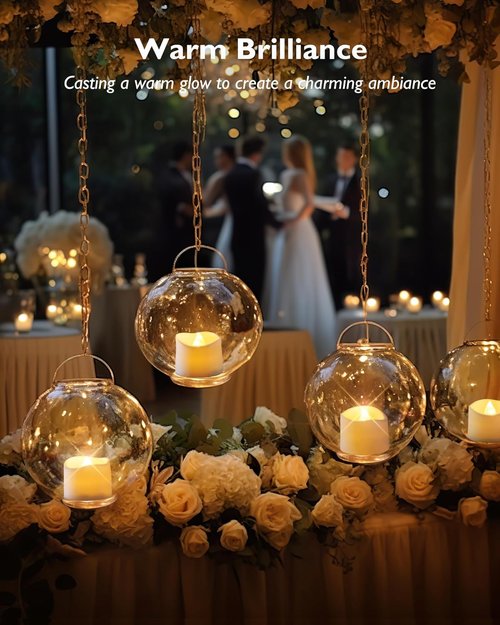 Homemory Flameless LED Tea Light Candles - 24-Pack Battery Operated | 200+ Hour Long-Lasting Decor for Weddings, Holidays & Events