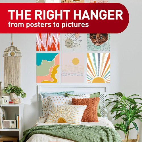 Command Poster Strips Value Pack - 64 Damage-Free Hangers for Easy Wall Decor | White Adhesive