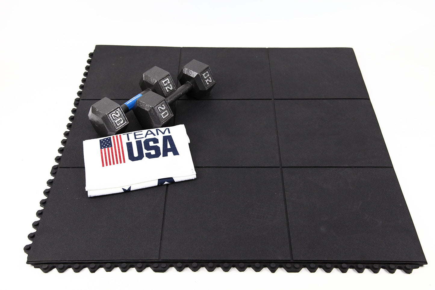 IncStores 5/8 Inch Thick Evolution Rubber Interlocking Floor Tiles | Flexible Rubber Floor Tiles for a Stronger and Safer Basement, Home Gym, Shed, or Trailer | 1 Tile
