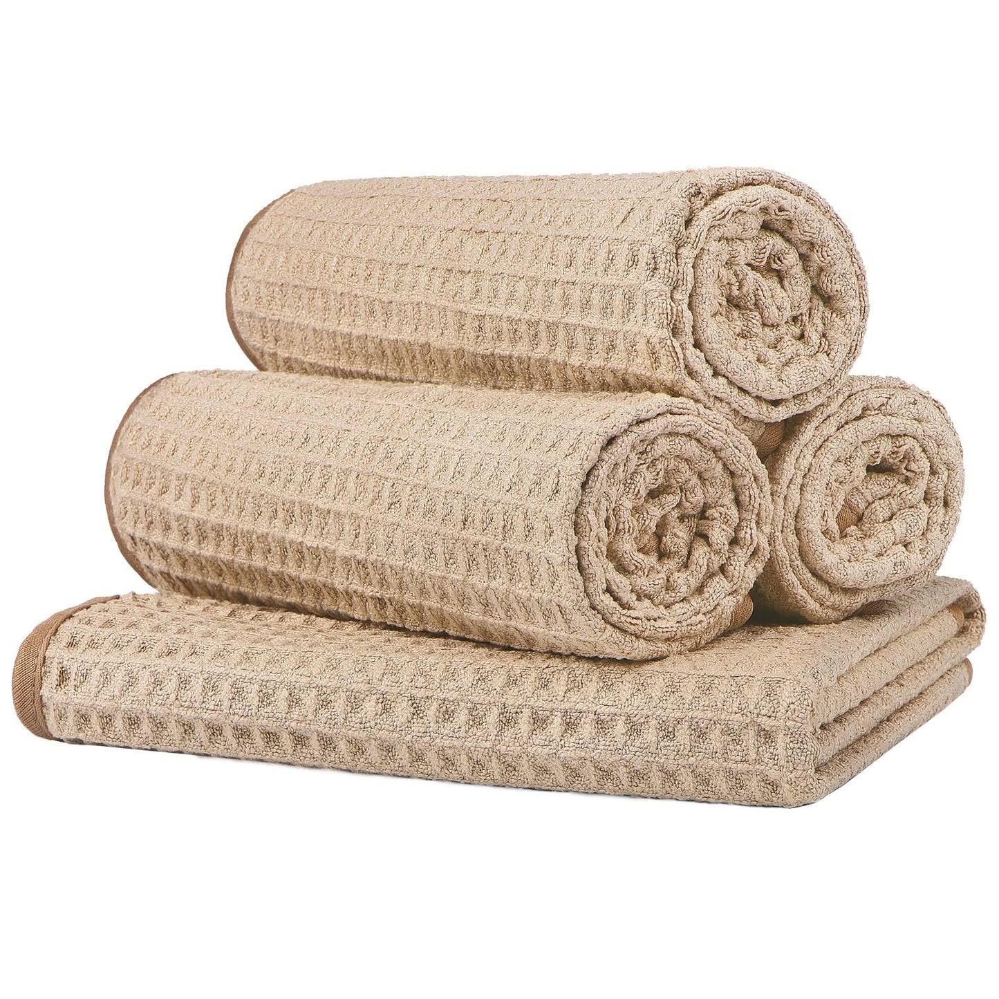 HOMEXCEL 4 Pack Gym Towels, Microfiber Yoga Towels for Bathroom, Ultra Soft, Highly Absorbent and Quick Dry Towel for Gym, Shower, Fitness, Spa 15 x 25 Inch