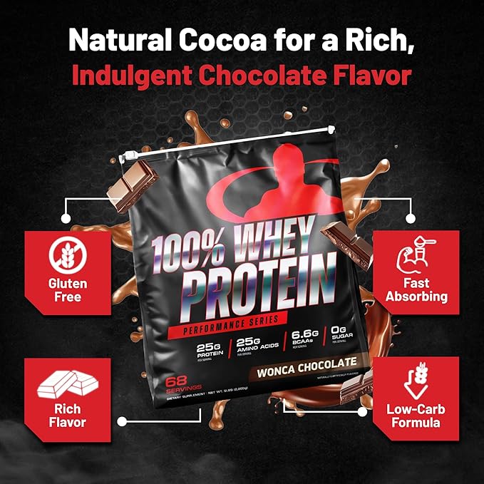 Goliath Labs 100% Whey Protein, Cold Filtered Whey Protein - Rapid Amino Acid Delivery - Natural Coco for a Rich Chocolate Flavor - Tub Weighs 5 Pounds, Contains 68 Servings