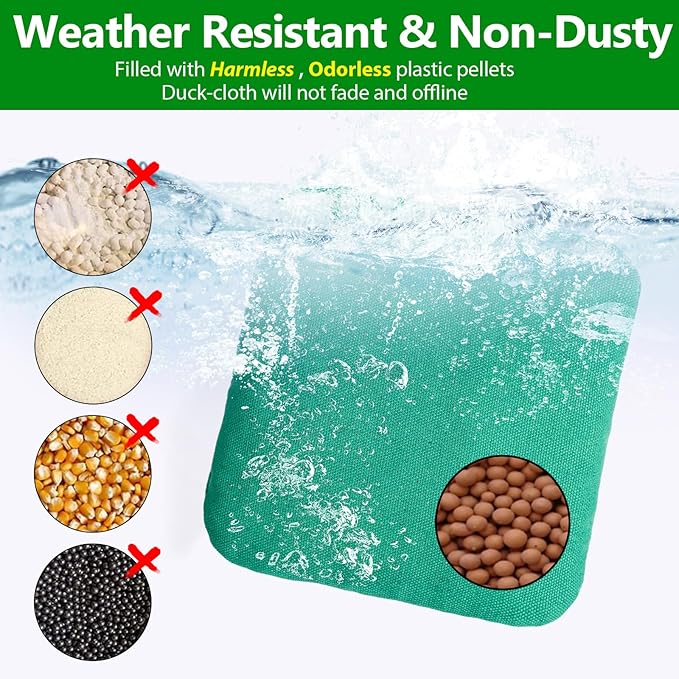 EunHo Cornhole Bags Set of 8 Regulation Size & Weight Corn Hole Bean Bags Official Professional All Weather for Tossing Game with Carry Case