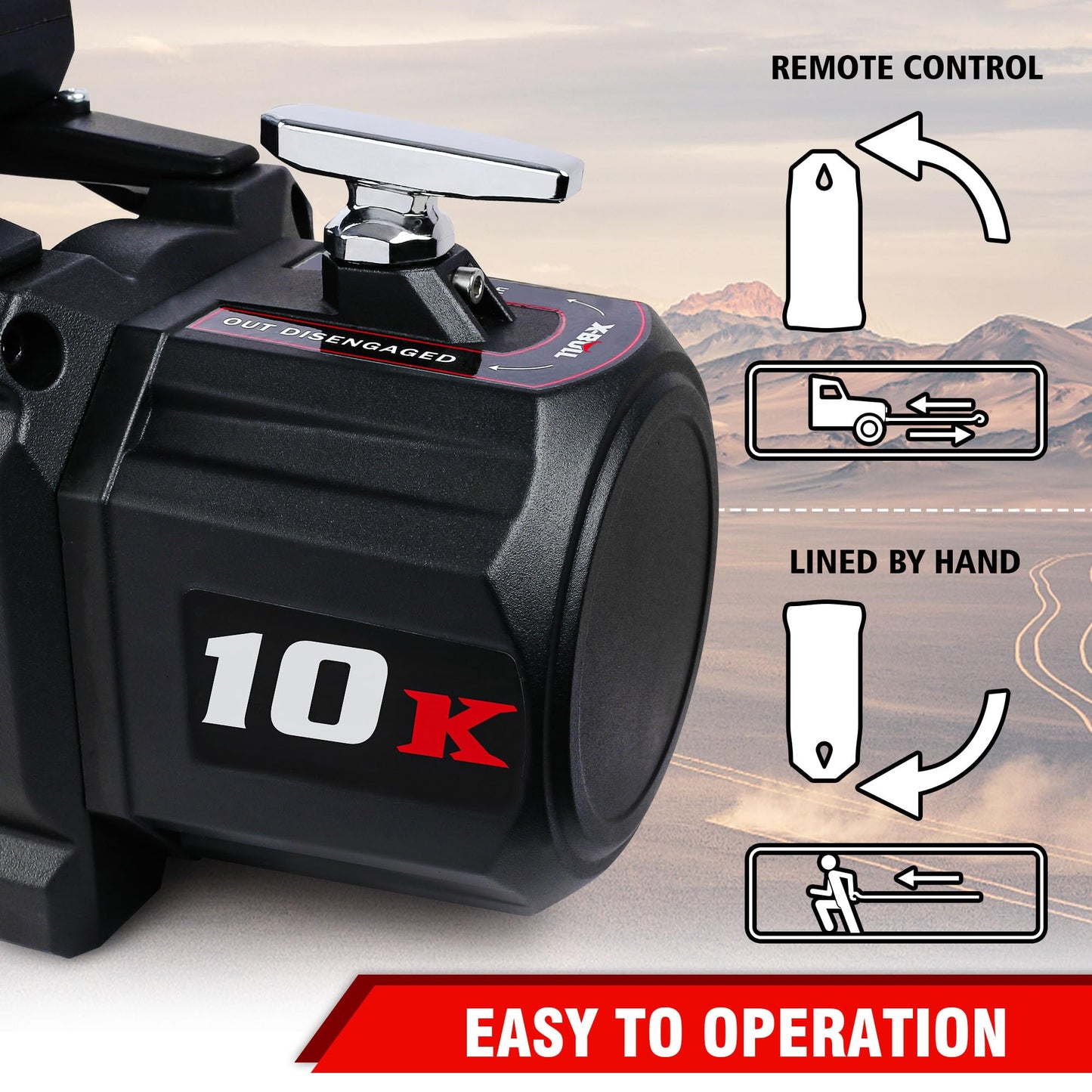 X-BULL Winch-10000 lb. Load Capacity Electric Winch Kit -12V Synthetic Rope Winch,Waterproof IP67 Electric Winch with Hawse Fairlead, with Wireless Handheld Remote and Corded Control Recovery