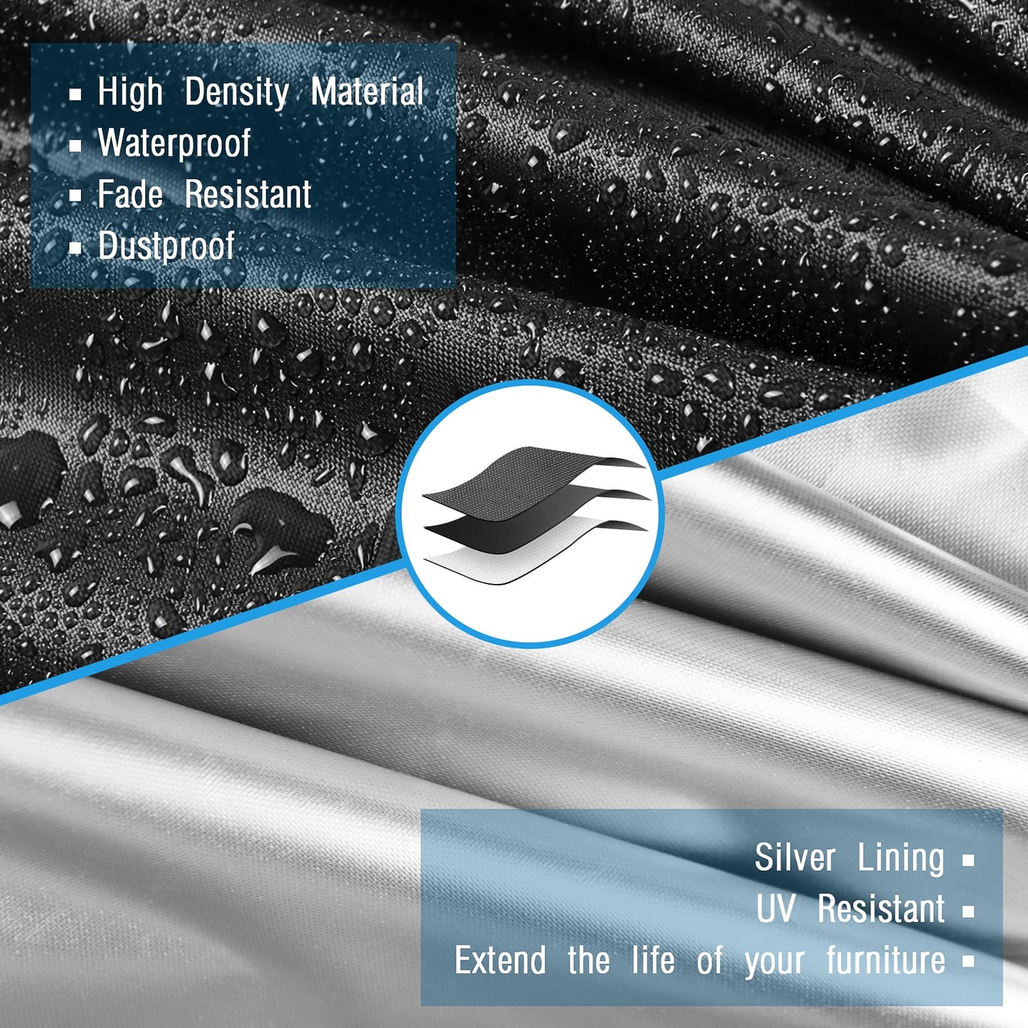 Kingling Elliptical Cover, Elliptical Exercise Machine Cover for 430/470/V-950X Elliptical Trainer Waterproof & Dustproof Protective Covers - 71''L x 29''W x 65'' H