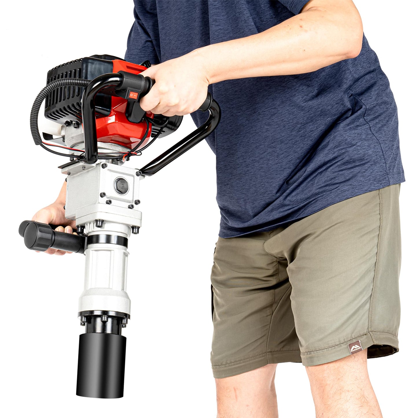 Pile Driver Hammer, 2 Stroke 32.6CC Gas Powered T Post Driver Hammer, Air Cooling Single Cylinder Gasoline Petrol Engine, Garden Fencing Tool Machine, EPA Certificated