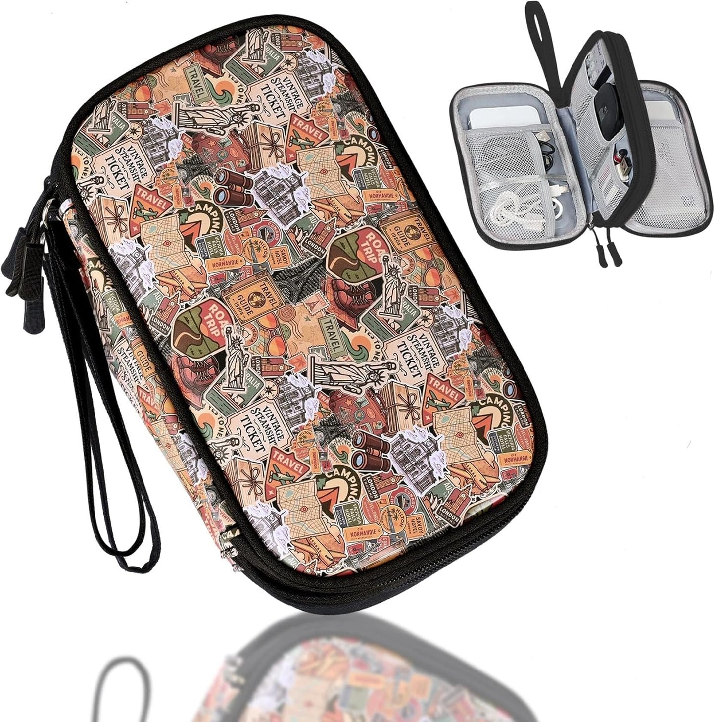 COSHAYSOO Electronics Travel Organizer Tech Bag Charging Cords Case USB Cable Charger Accessory Car Pouch, Practical