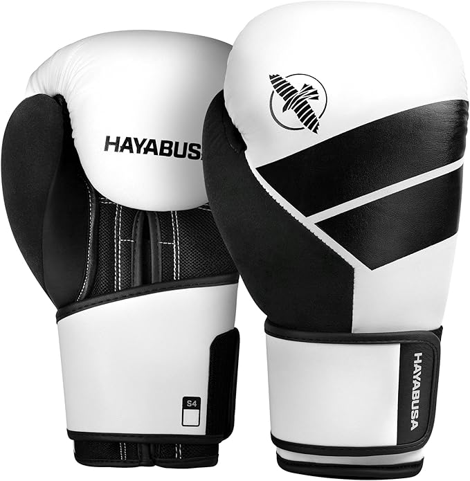 Hayabusa S4 PU Leather Boxing Gloves for Men, Women & Kids, 10oz, 12oz, 14oz, 16oz, Training, Sparring, Kickboxing, Fighting Sports, Taekwondo, MMA, Muay Thai & Arts