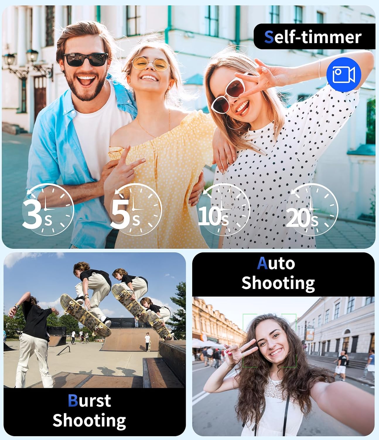 CIRRO 4K 44MP 16X 32GB Digital Camera Vlogging Camera UHD Digital Zoom with Card, Portable Compact Camera for Tiktok