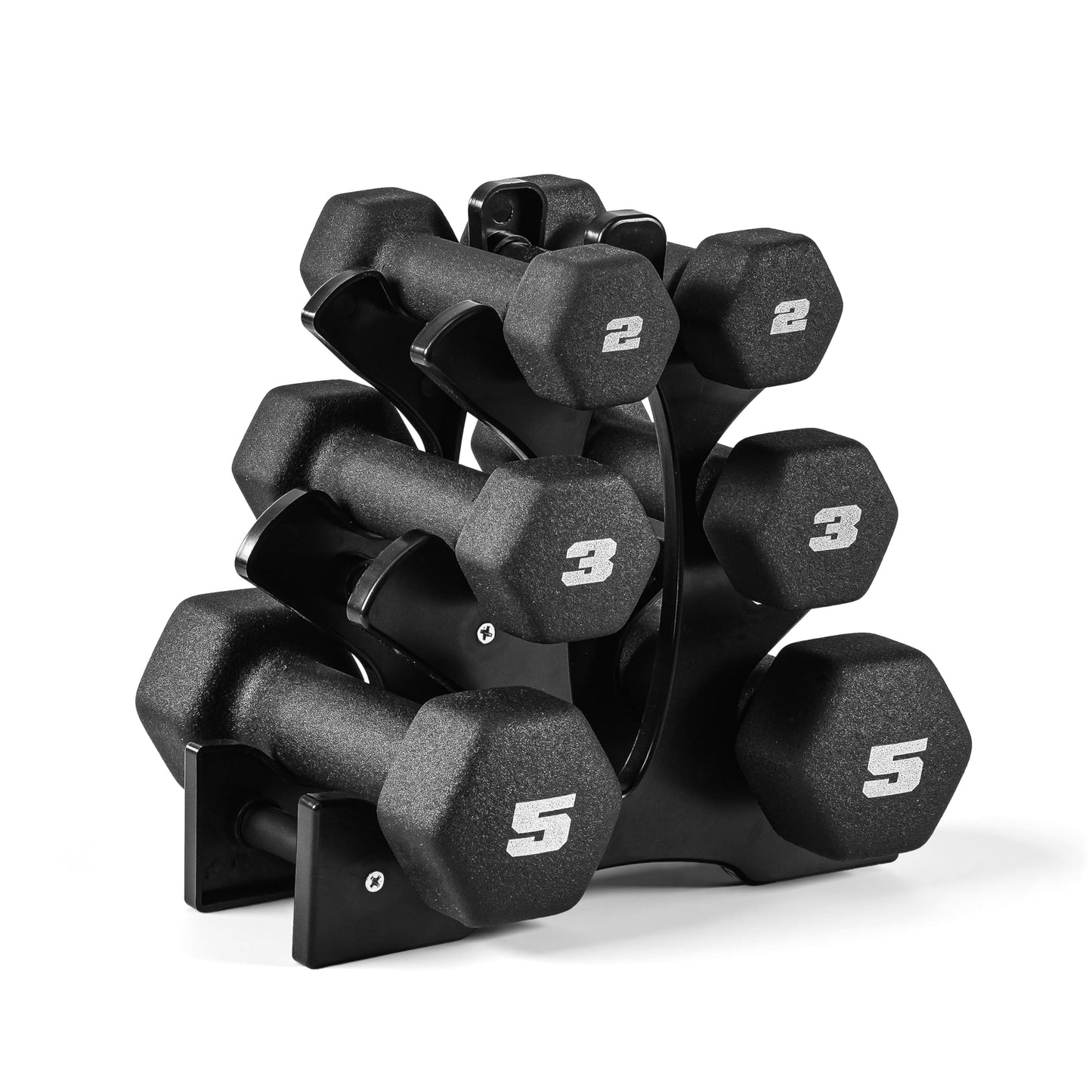 CAP Barbell 20 LB Set of Neoprene Dumbbells with Rack | 2, 3, 5 LB pairs