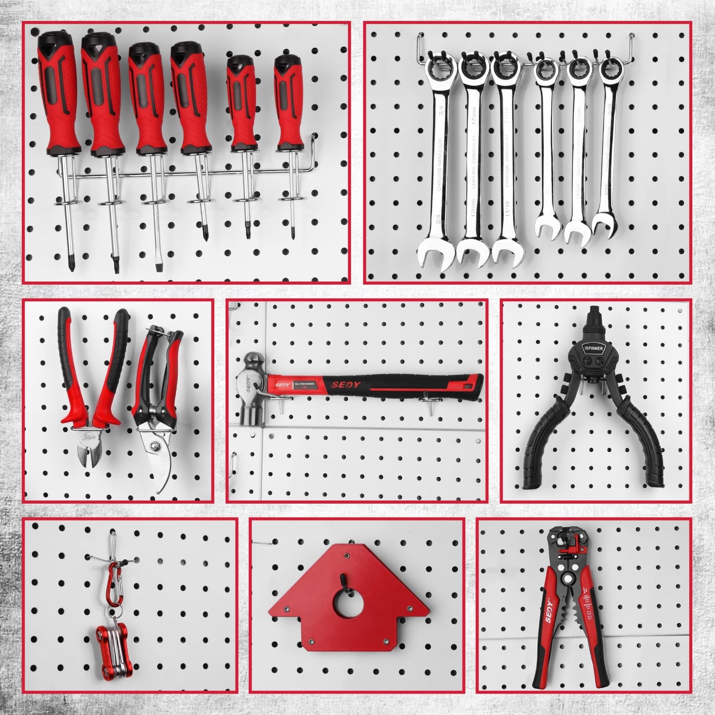 Ultimate 121-Piece Pegboard Hooks Set, Pegboard Accessories with Metal Hooks, Durable Peg Board Organizer Accessories, Pegboard Bins, Peg Board Tool Utility Hooks