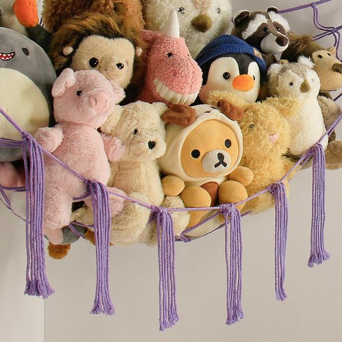 Mirolam Stuffed Animal Storage Hammock Net - Large Corner Organizer for Toys | Baby Nursery Decor