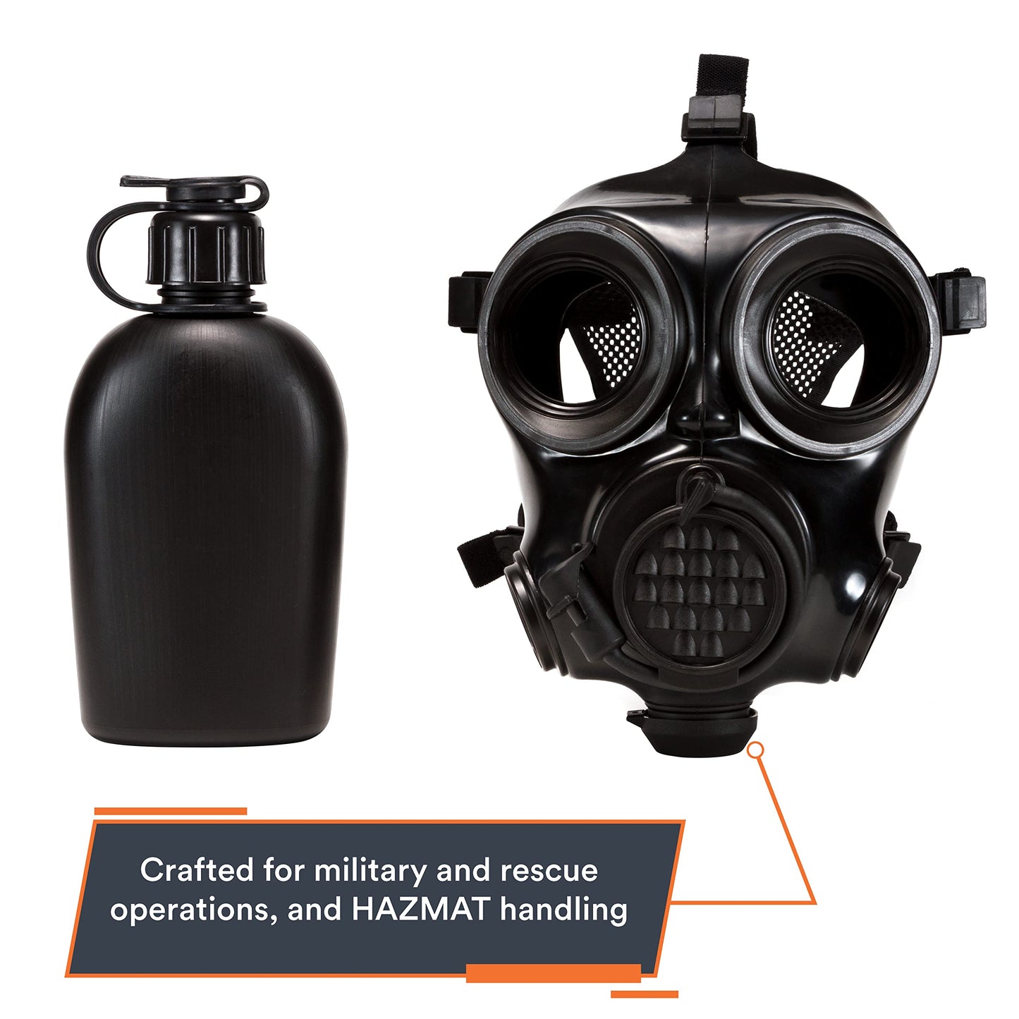 MIRA Safety CBRN Full Face Reusable Respirator-Mask Gas Mask (CM-7M Mask WITH Drinking System)