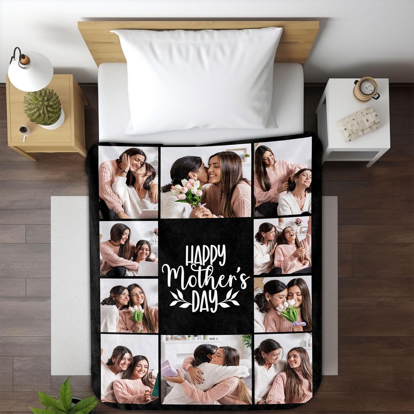 Regine Switzerland Personalized Photo Blanket - Custom Mother's Day Gift for Mom | Ships Next Day, Printed in USA
