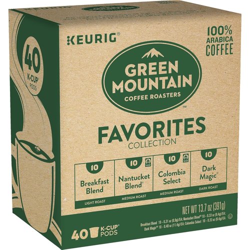 Green Mountain Coffee Roasters® Favorites Collection - Premium Coffee Variety Pack | 12 Count