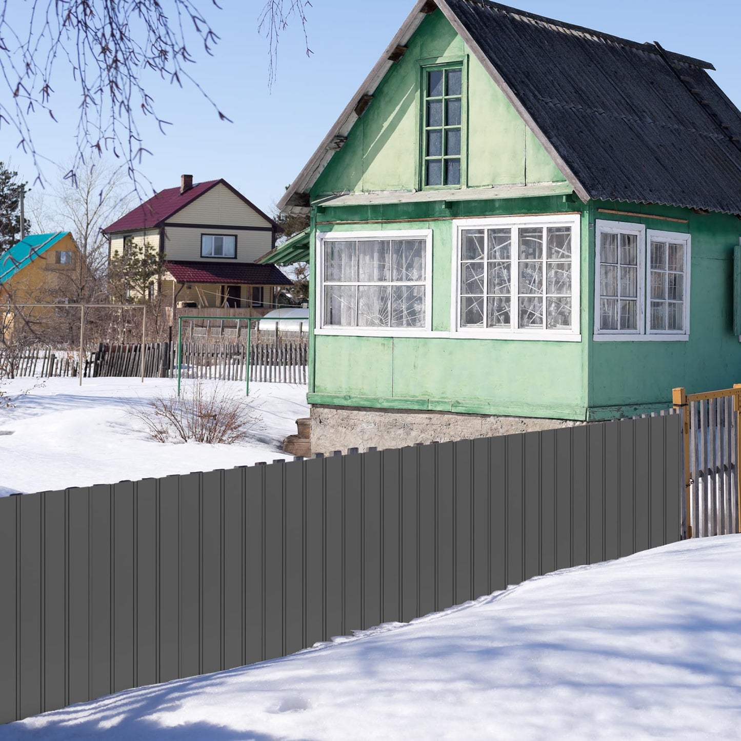 SHPAI 20PCS Metal Roofing Panels, Corrugated Galvanized Roof Panels, Waterproof Metal Siding Panels with 120 Pcs Steel Screws for Pergola, Gazebo, Shed, Garages, Stables and Mobile Homes (Grey)