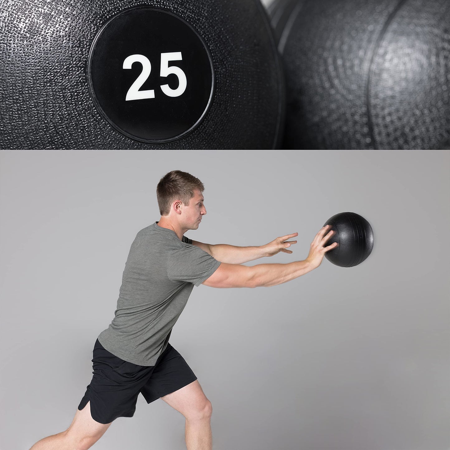 REP Weighted Slam Balls | 10 lb | Exercise and Fitness Balls for Strength Training, Soft Rubber Grip, Non-Bounce Medicine Ball | Crossfit, Home Gym, Fitness, and Core Workouts | Black