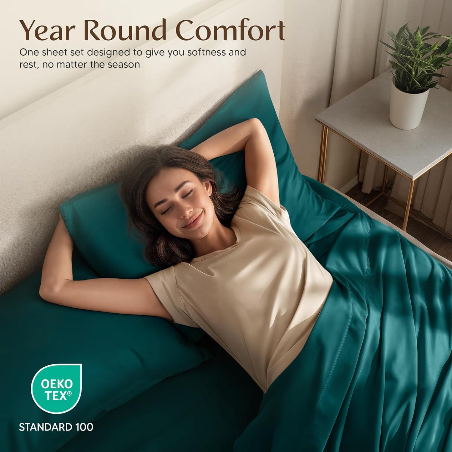 Utopia Bedding Twin Sheet Set - Soft & Breathable 3-Piece Microfiber Bed Sheets | Oeko-Tex Certified (Teal Green)