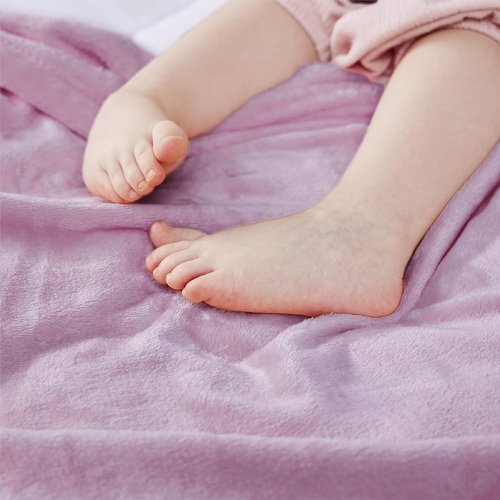 Bedsure GentleSoft Fleece Blanket - Cozy Throw for Kids, Perfect for Travel | 43x55 Inches, Lilac