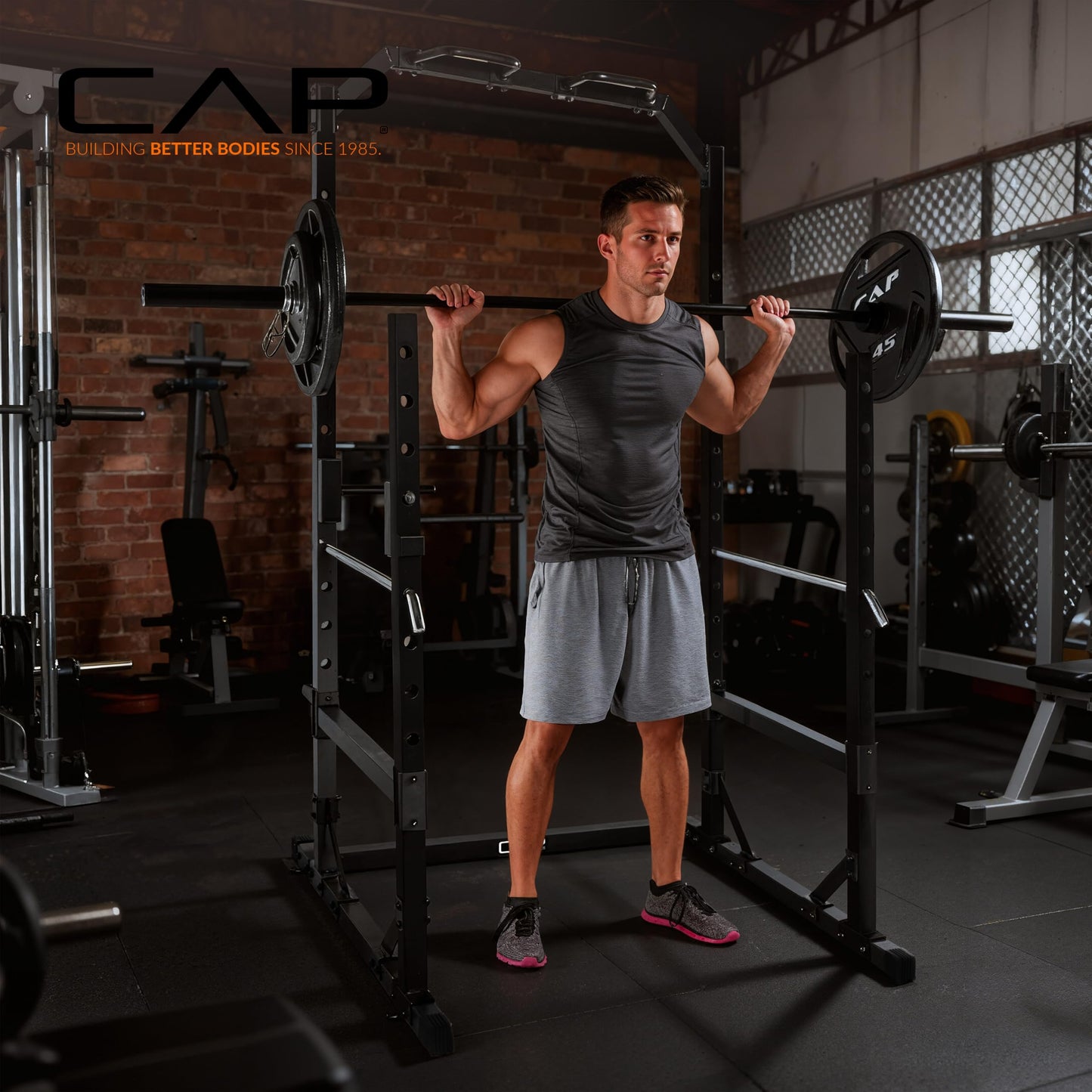 CAP Barbell Multi Use Power Rack, White