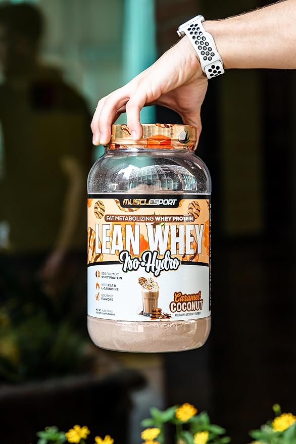 Musclesport Lean Whey Revolution??Protein Powder - Whey Protein Isolate - Low Calorie, Low Carb, Low Fat, Incredible Flavors - 25g Protein per Scoop (2LB, Coconut Caramel)
