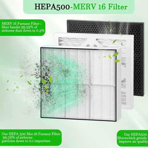 HEP500 Air Scrubber Filter,Compatible With Mounto hep500 Commercial 500cfm air filter,dri-eaz f284 Defendair hep 500,Access Comfortable Living Environment,1Pack