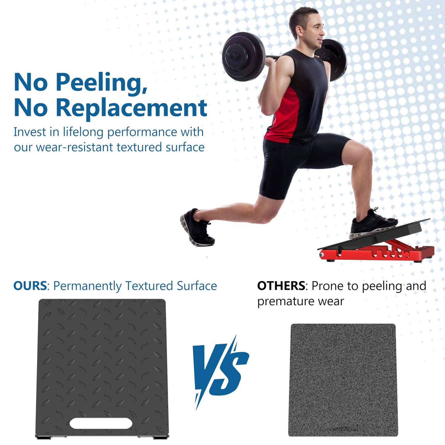 Rumoid Slant Board for Calf Stretching, Heavy Duty Steel Calf Stretcher, 5-Level Adjustable Incline Board, 650 lbs Weight Capacity for Ankle Foot Knee Pain Relief, Physical Therapy & Plantar Fasciitis