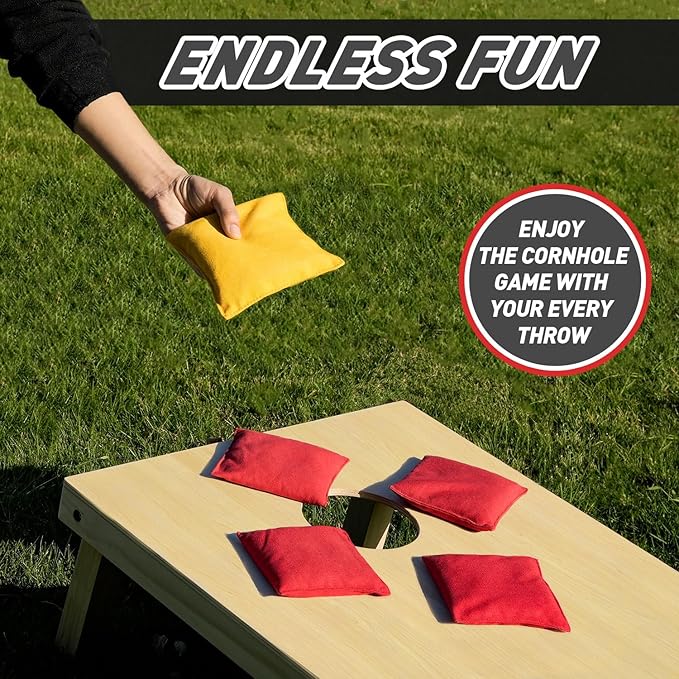 Cornhole Bags Set of 8 Regulation Corn Hole Bean Bags for Cornhole Game, Professional Weather Resistant Corn Hole Bags with Tote Bag